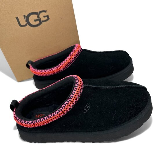 UGG Tazz Slip-On Shearling Clog Black Pink Youth 6 Fits Women’s 7.5–8 EU 38 - Picture 8 of 13